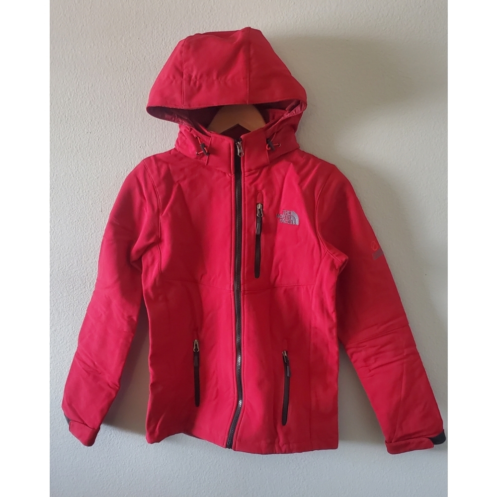 The North Face Flight Series Softshell Jacket Hoodie Red WindWall Women’s Small